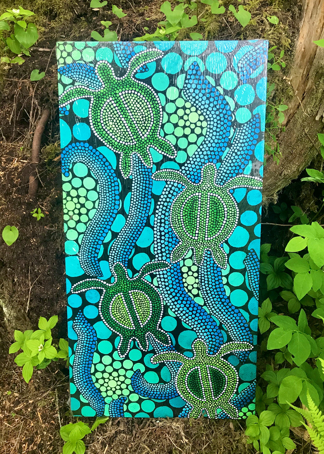 Turtle Waves Canvas Print