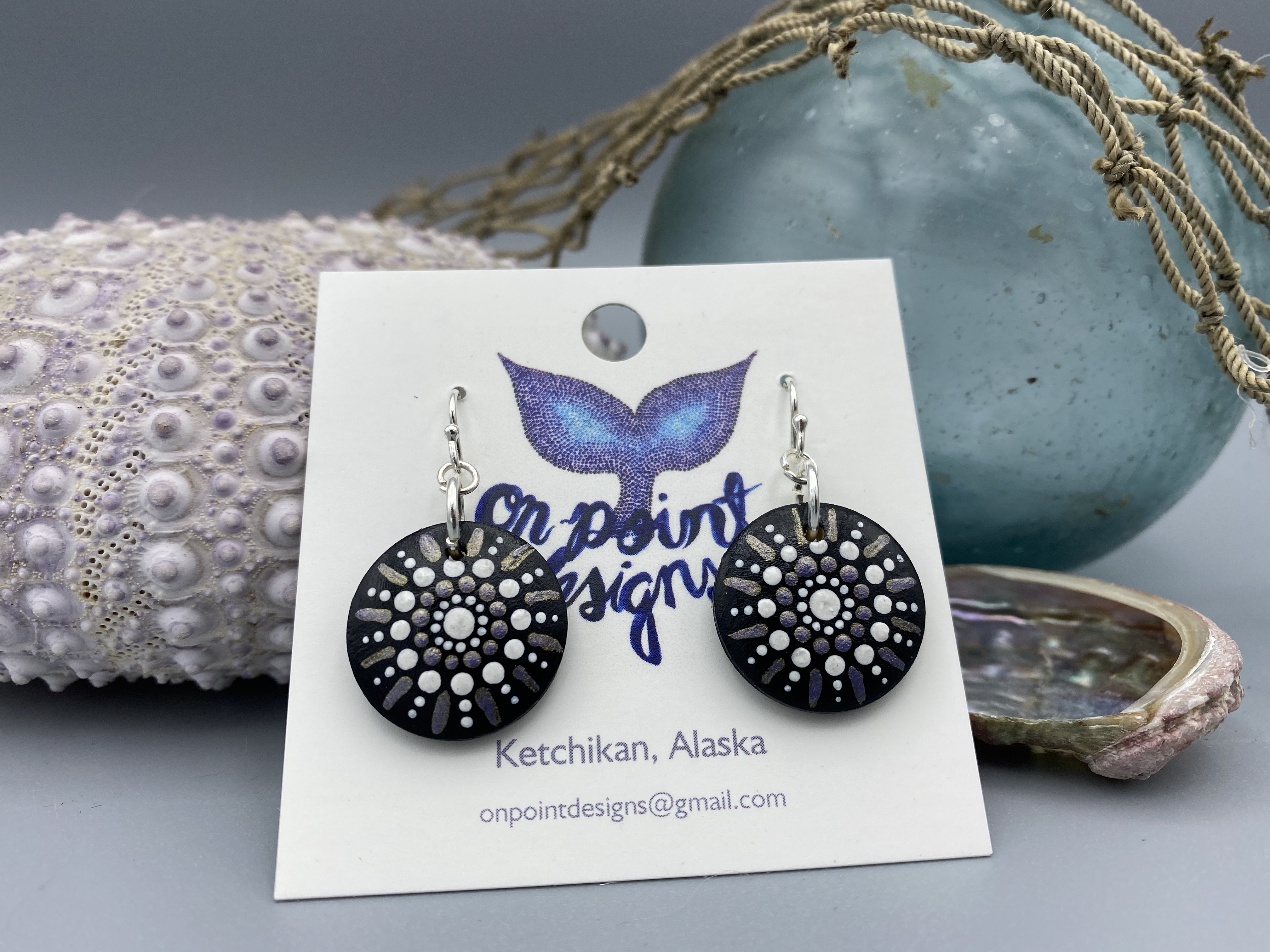 Purple Flash Mini Mandala Earrings – OnPointDesigns