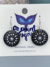 Load image into Gallery viewer, Purple Flash Mini Mandala Earrings